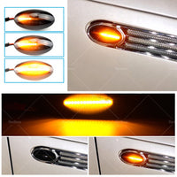 Pair LED Side Indicator Turn Signal Light Lamp For Mini Cooper JCW R50 R53 R52