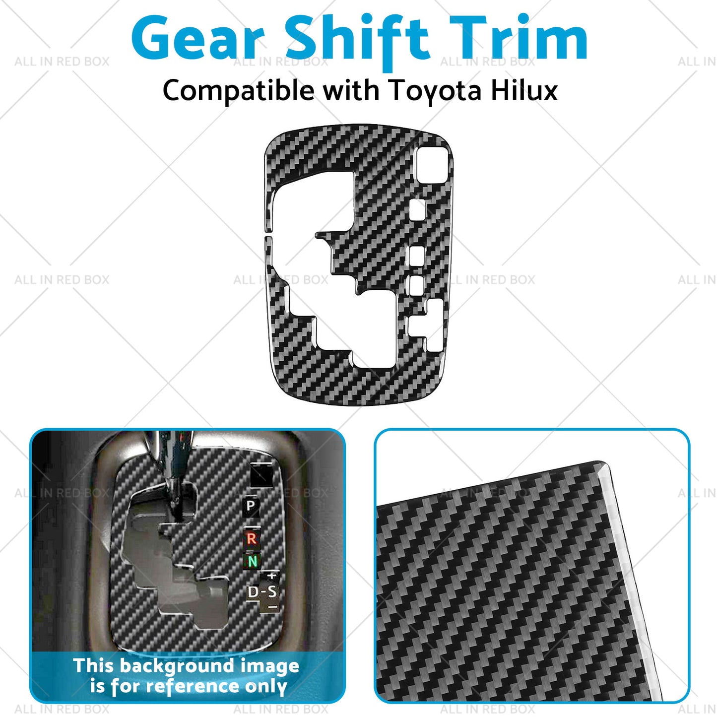 Carbon Fiber Gear Shift Sticker Trim Suitable For Toyota Hilux Revo 15-23 RHD