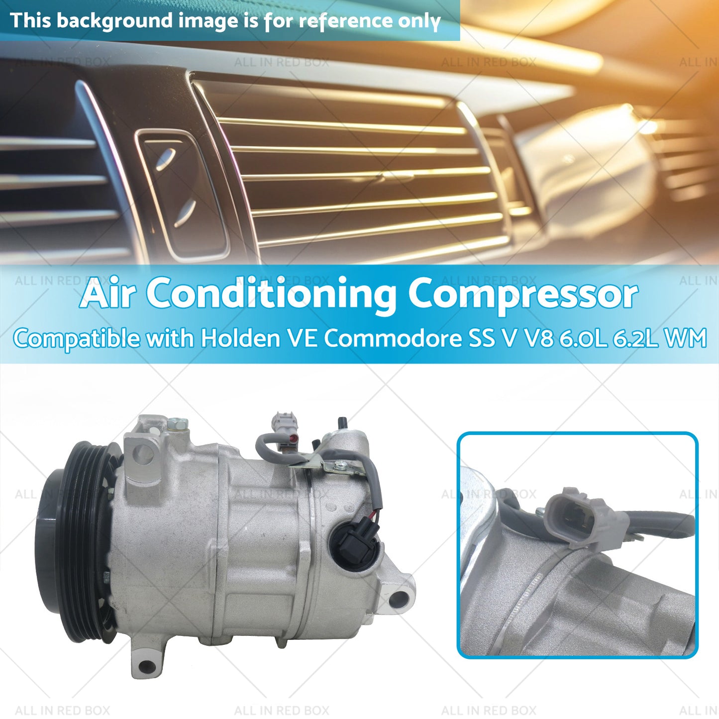 Air Conditioning Compressor Suitablefor Holden VE Commodore SS V V8 6.0L 6.2L WM