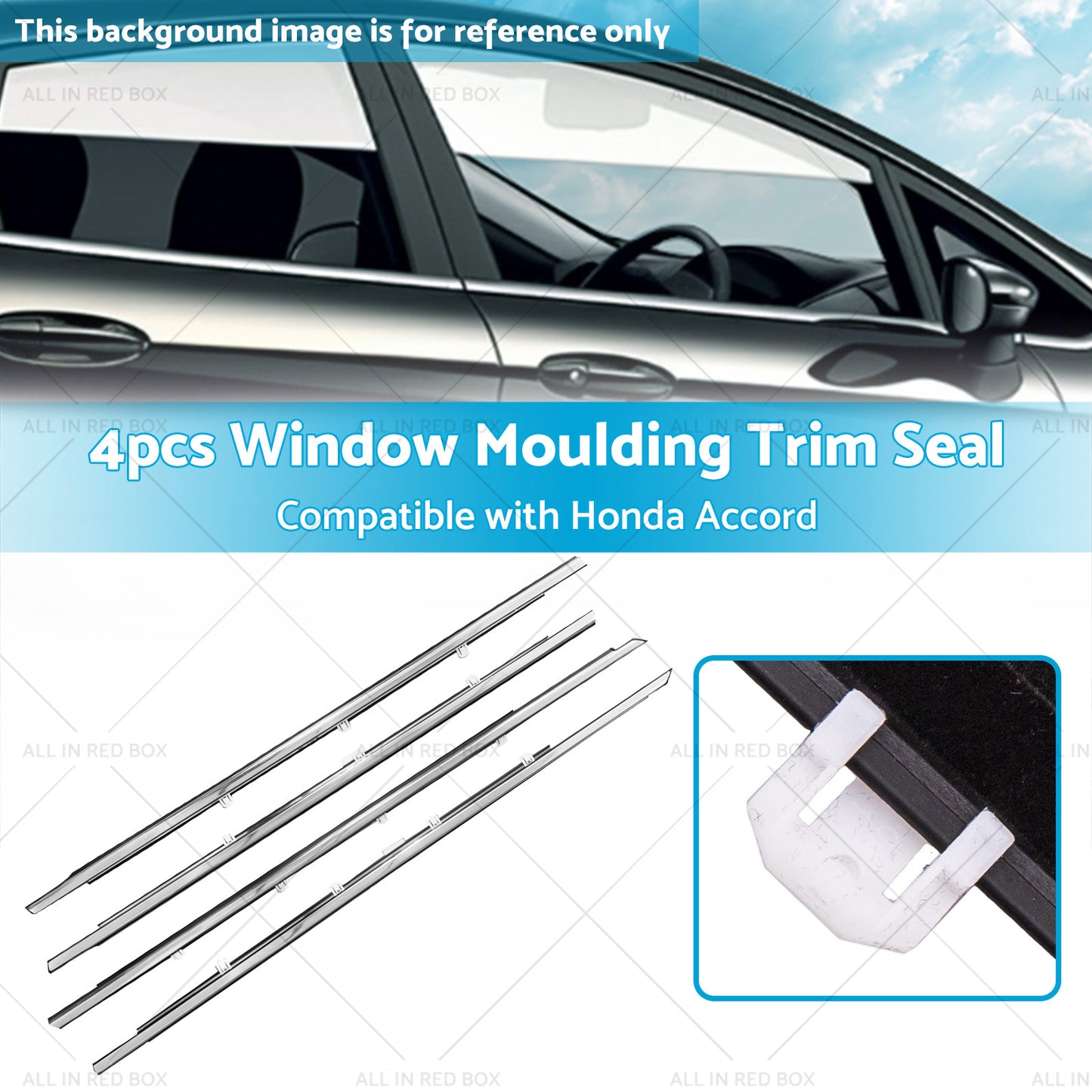 4x Window Glass Seal Weatherstrip Weather Strip Suitable For Honda Accord 08-13