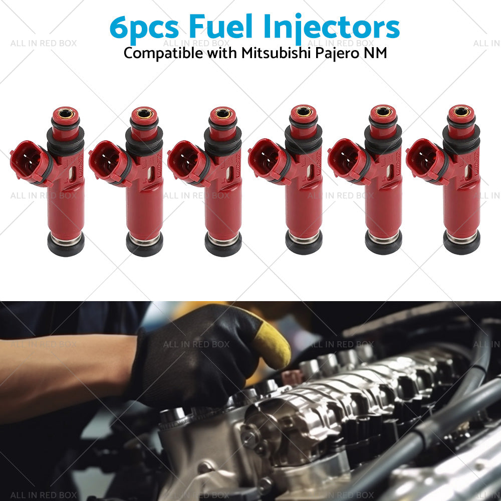 6PCS Fuel Injectors Suitable For Mitsubishi Pajero NM 6G74 3. 5 V6 00-04 MD357267