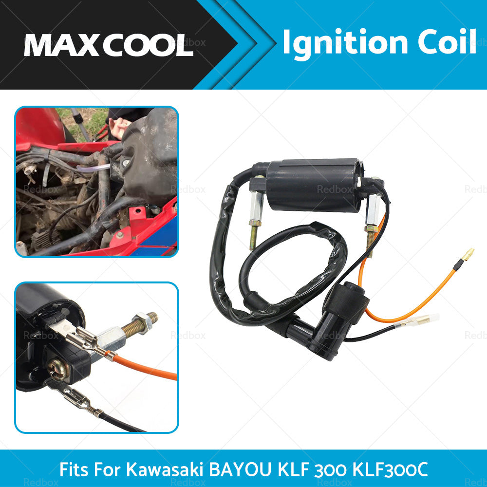 Ignition Coil Fit For Kawasaki BAYOU 300 KLF 300 KLF300C 1986-2004 ATV Quad Bike