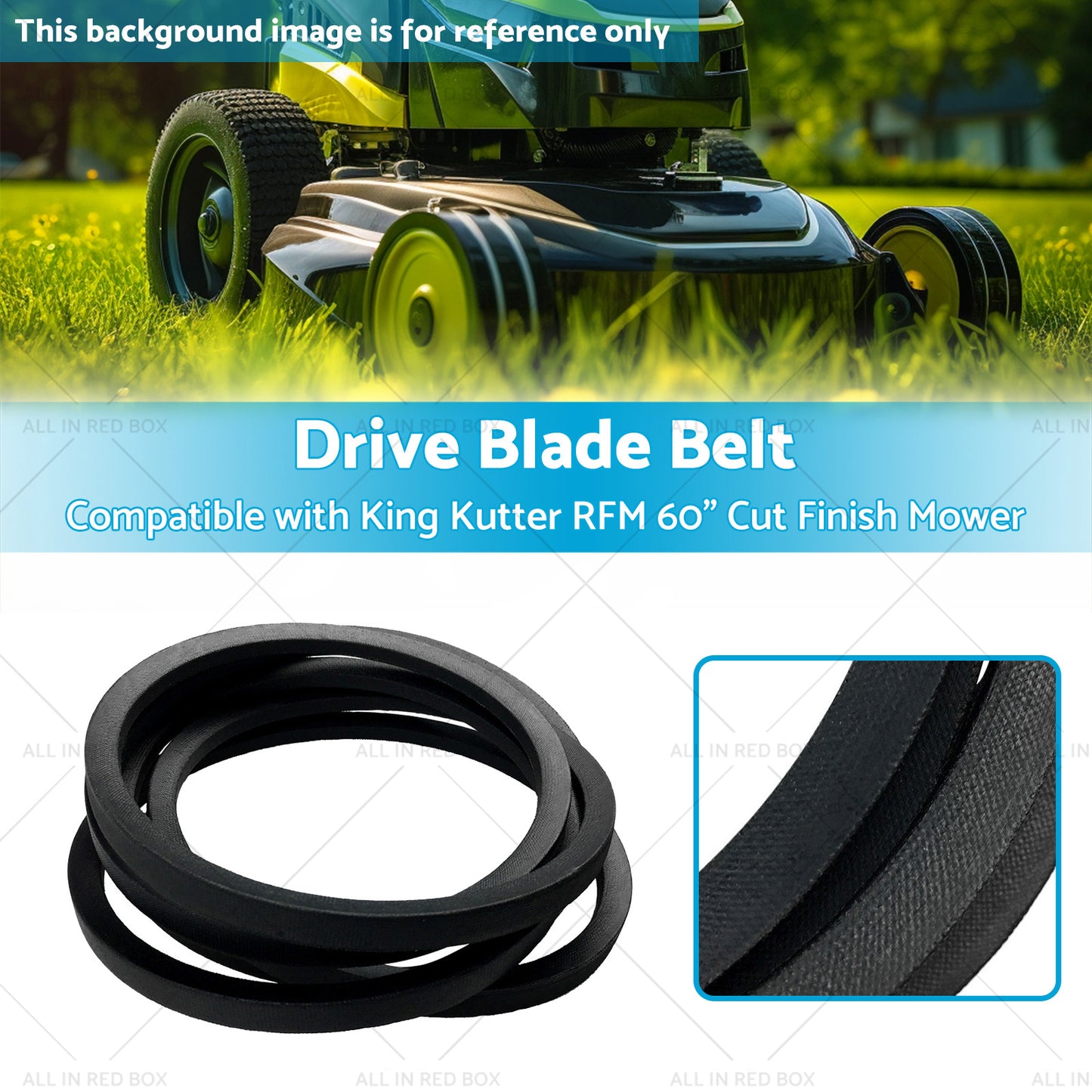 167133 Drive Blade Belt Suitable for King Kutter RFM 60 inch  Cut Finish Mower