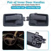 Black Left Right Hand Inner Door Handle with Case Suitable For Holden Rodeo TF