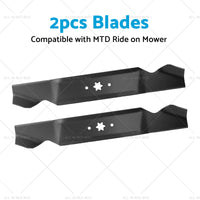 2x Blades Suitable for 38inch MTD Ride on Mowers 6 Point Centre Hole 742-0654