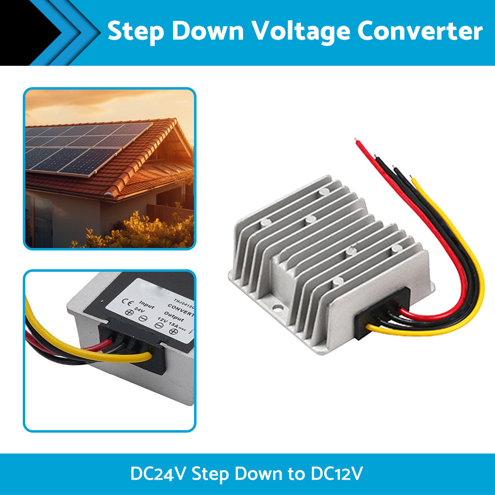 DC Voltage Converter 24V Step Down To 12V 15A 180W Power Supply Regulator