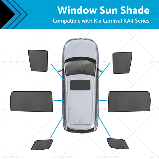 Front Rear Port Window Magnetic Sun Shade Suitable for Kia Carnival KA4 20-23