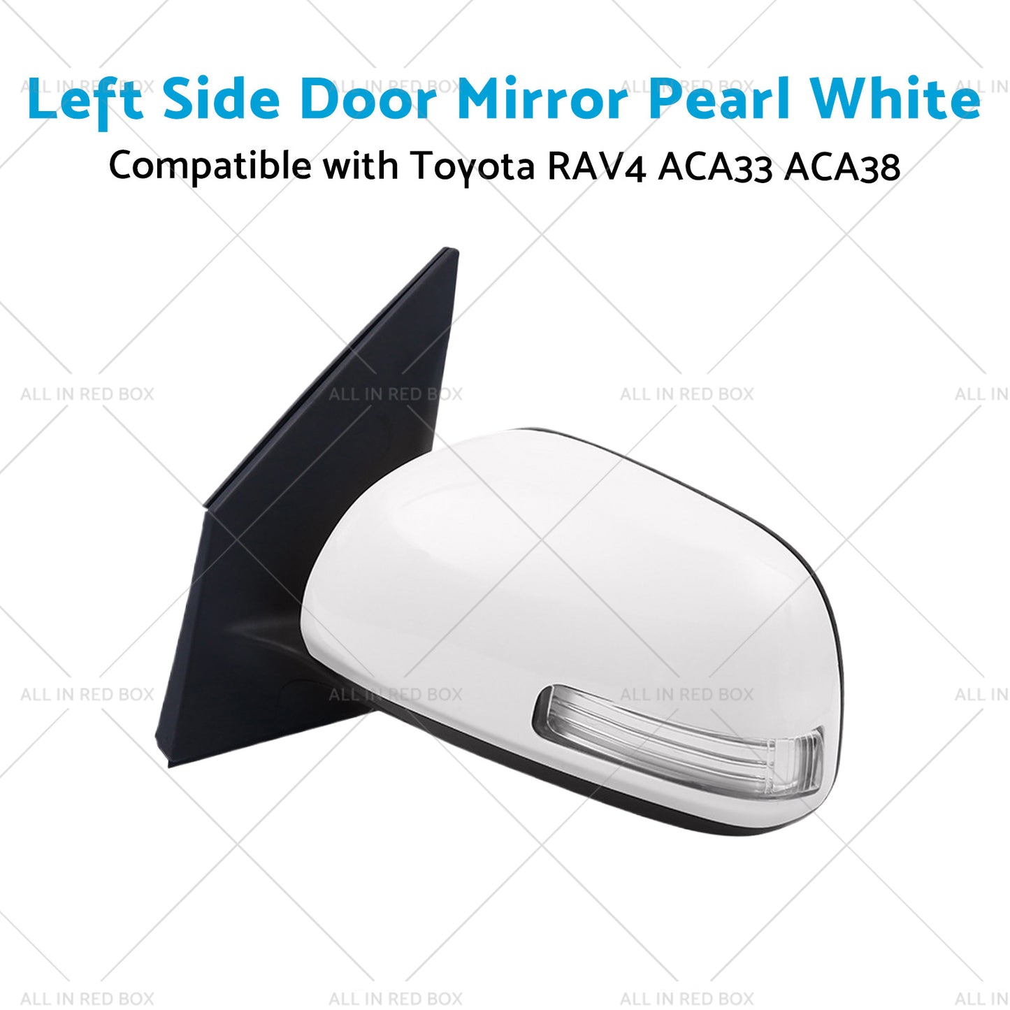 Pearl White Mirror Left Side Door Suitable for Toyota RAV4 ACA33 ACA38 2008-2012