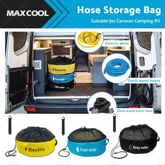 Storage Bag Caravan Camping RV Cable Organizer Water Hose Electrical Cords