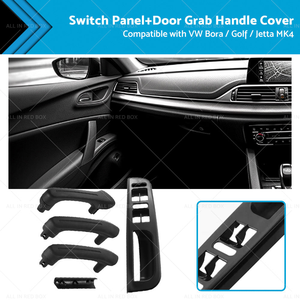 RHD Switch Panel Door Grab Handle Cover Trim Set Suitable For VW Golf MK4 98-05