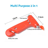 4x Emergency Safety Hammer Breaker Car Cutter Window Belt 2 in 1 Tool Bus Glass