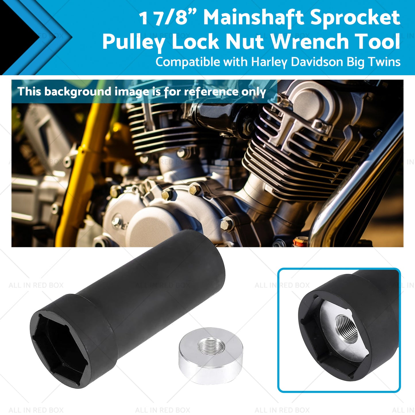 1 7 8inch Mainshaft Sprocket Pulley Lock Nut Wrench Tool Suitable for 36-06 Harley