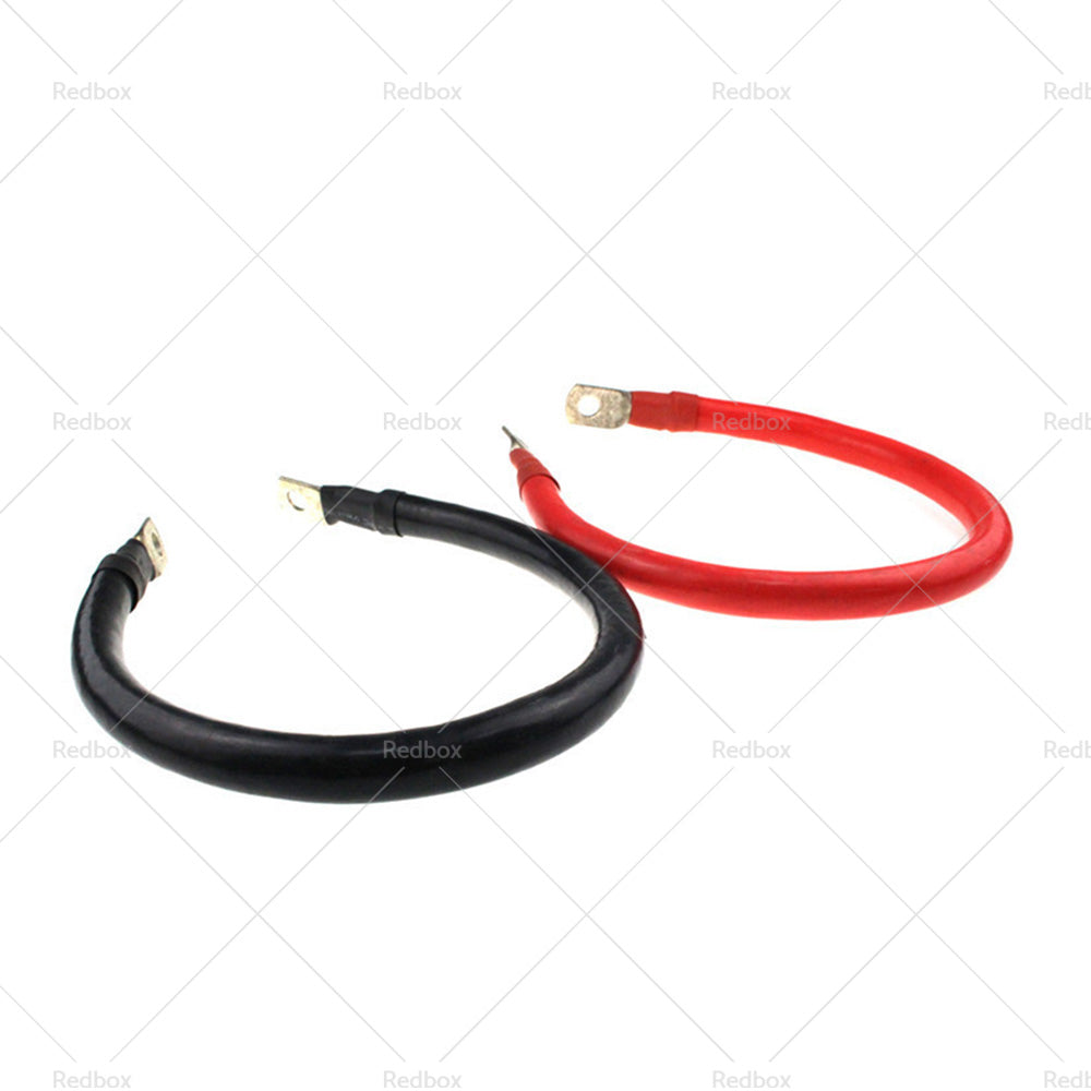 30cm Battery joiner Connector Lead DC Wire 100A 12V 24V Cable  and  lugs Red  and  Black