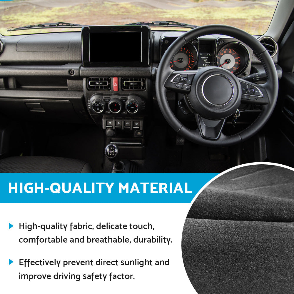 Non-Slip Dash Mat Suitable For Suzuki Jimny 2019-2022 Dashboard Cover Black