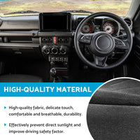 Non-Slip Dash Mat Suitable For Suzuki Jimny 2019-2022 Dashboard Cover Black