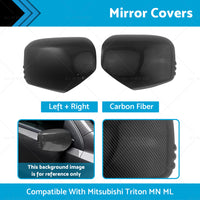 Carbon Fiber Mirror Covers Suitable For Mitsubishi Triton MN ML 2006 - 2014