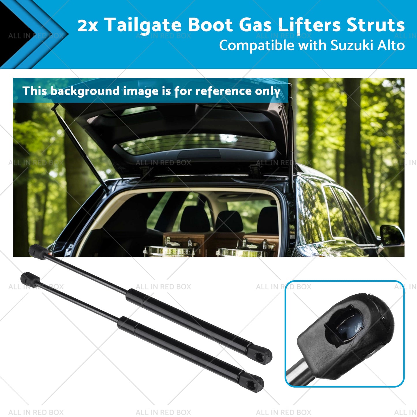 2x Tailgate Boot Gas Lifters Struts Suitable for 08-14 Suzuki Alto Nissan Pixo