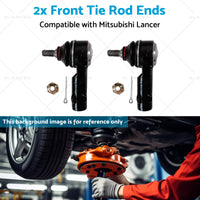 2x Front Tie Rod Ends Suitable for Mitsubishi Lancer GL CE ES 1.5L 1.8L 95-07