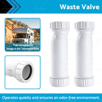 2Pcs Set Waterless Self Sealing Waste Valve Inline Trap Bath Basin Caravan RV