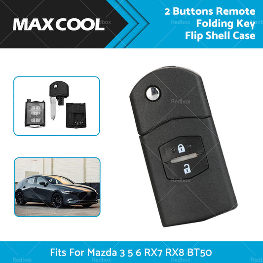 2 Button Remote Flip Key Casr Shell Suit For Mazda 3 5 6 RX7 RX8 BT50 For 1Pc