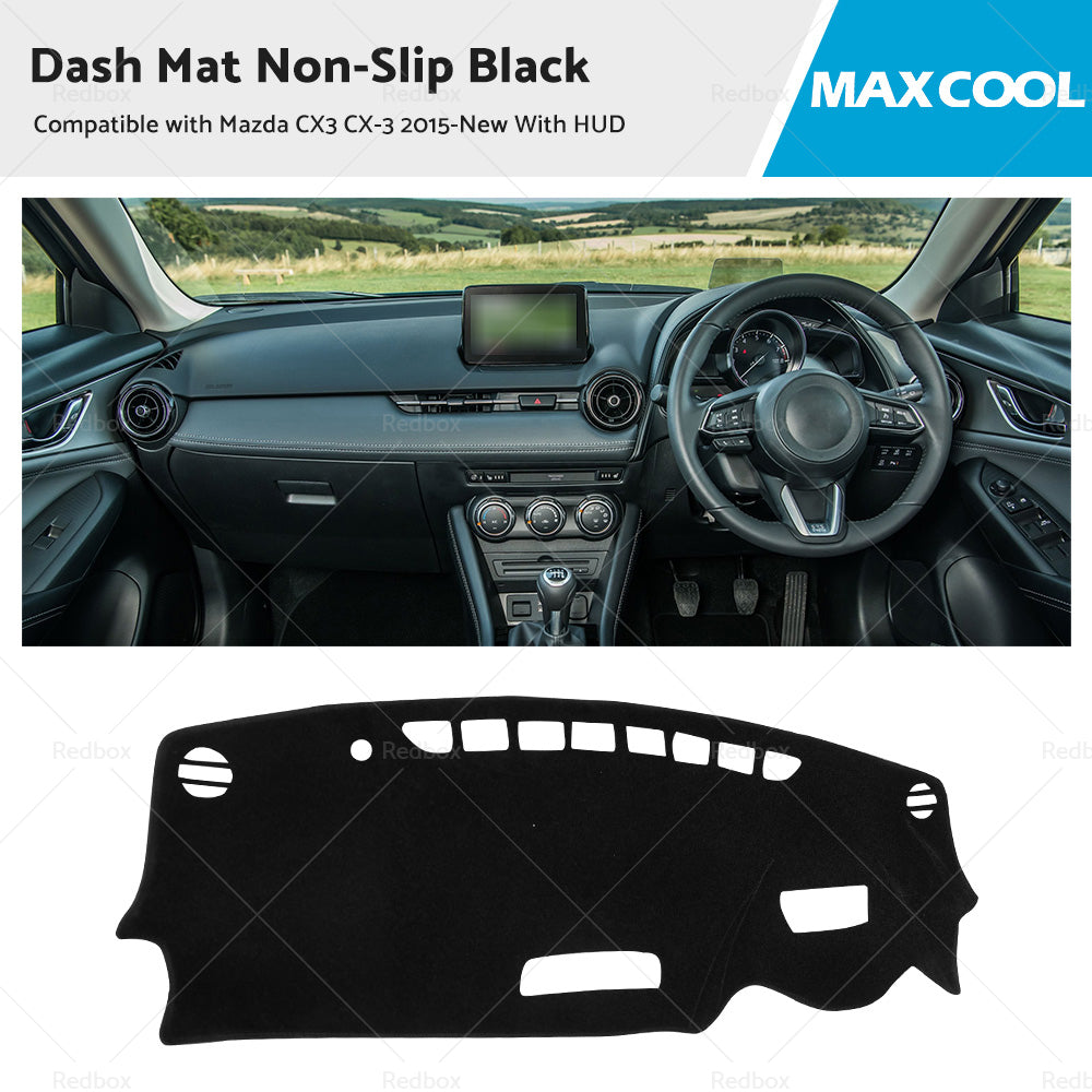 Non-Slip Dash Mat Suitable For Mazda CX3 CX-3 2015-New With HUD Dashboard Cover