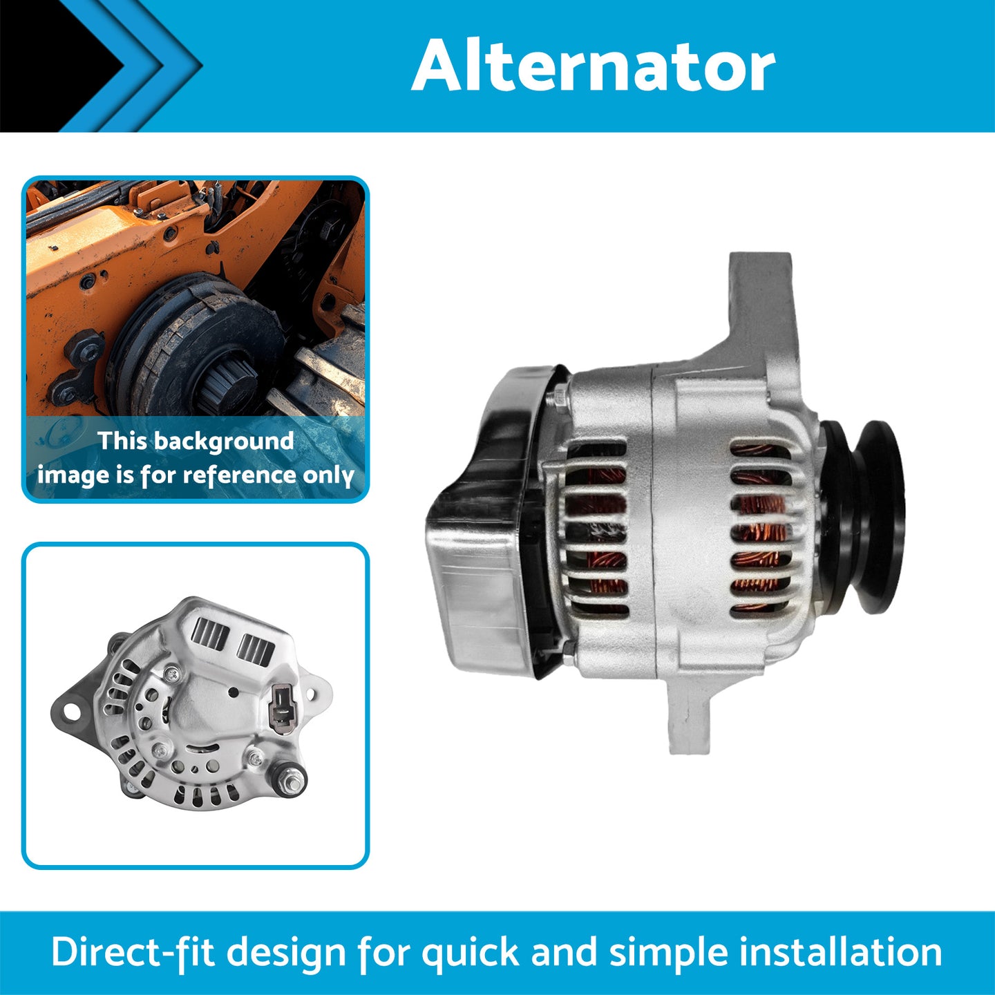 {{ Alternator Suitable For Kubota Many Models 12V & 40Amps 100211-1670 16231-24011 }} - Buy Car Parts Online at {{ Kaka Auto Parts }}.