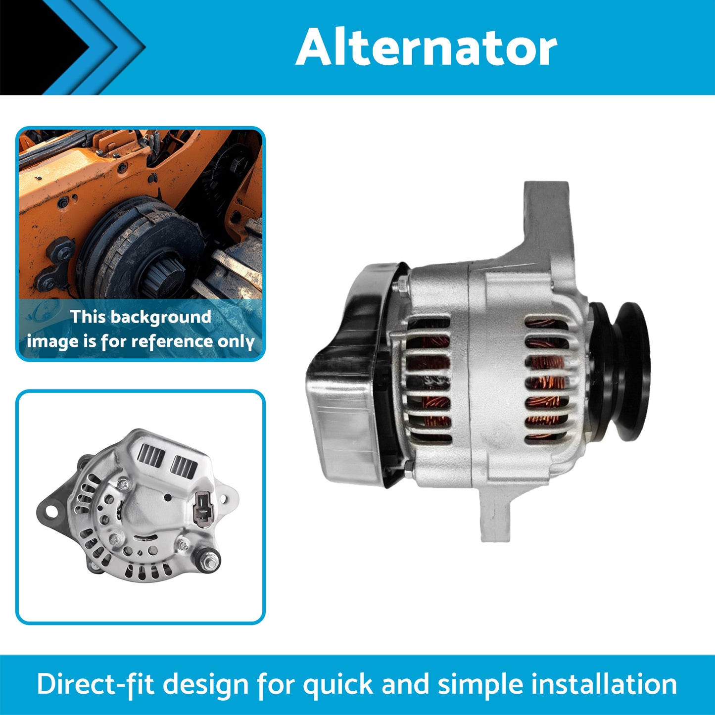 {{ Alternator Suitable For Kubota Many Models 12V & 40Amps 100211-1670 16231-24011 }} - Buy Car Parts Online at {{ Kaka Auto Parts }}.