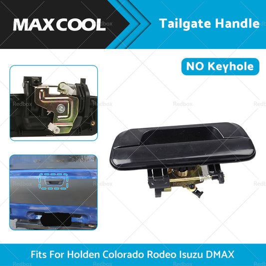 Black Tailgate Handle NO Keyhole for Holden Colorado RC Rodeo RA DMAX 2003-2012