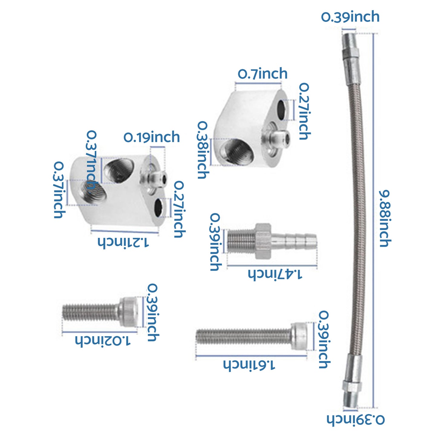 Cylinder Head Coolant Steam Port Crossover Hose Kit Suitable For GM LS Series