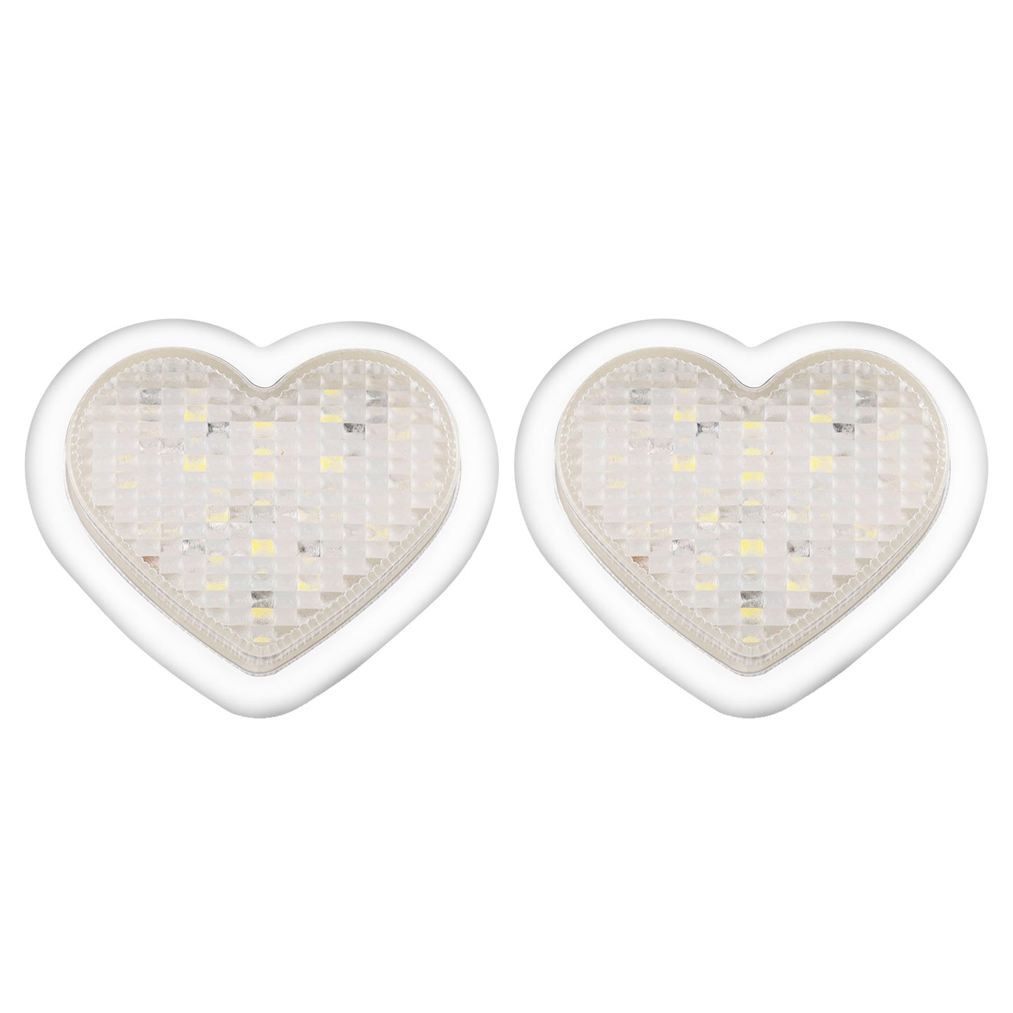 {{ Heart Pair 12V LED Side Marker Indicators Clear Flash White }} - Buy Car Parts Online at {{ Kaka Auto Parts }}.
