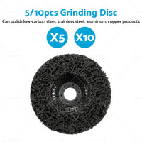 5/10PCS 100mm Poly Strip Disc Wheel Paint Rust Removal Clean Angle Grinder Black