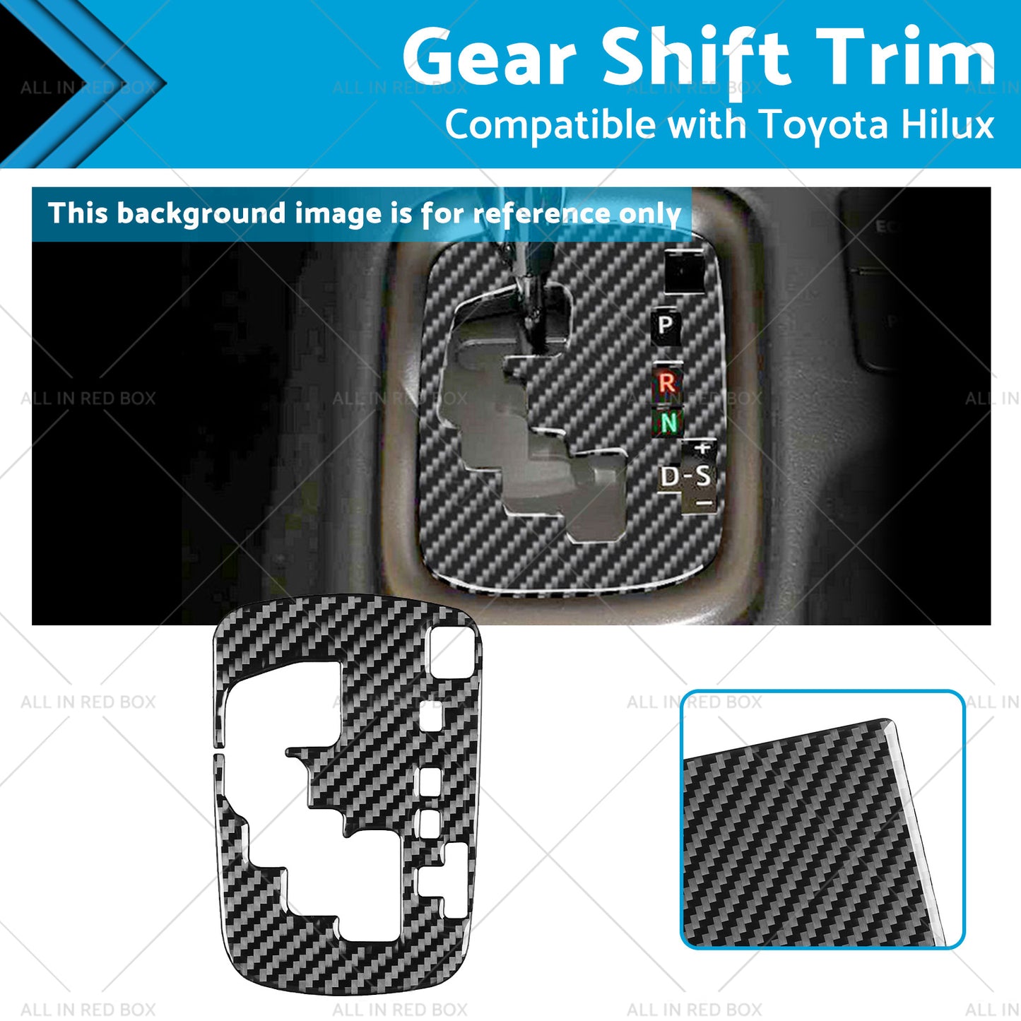 Carbon Fiber Gear Shift Sticker Trim Suitable For Toyota Hilux Revo 15-23 RHD