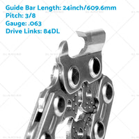 24 inch  3 or 8. 063 84DL Carbide Chainsaw Chain Suitable for BAUMR-AG SX82 Husqvarna