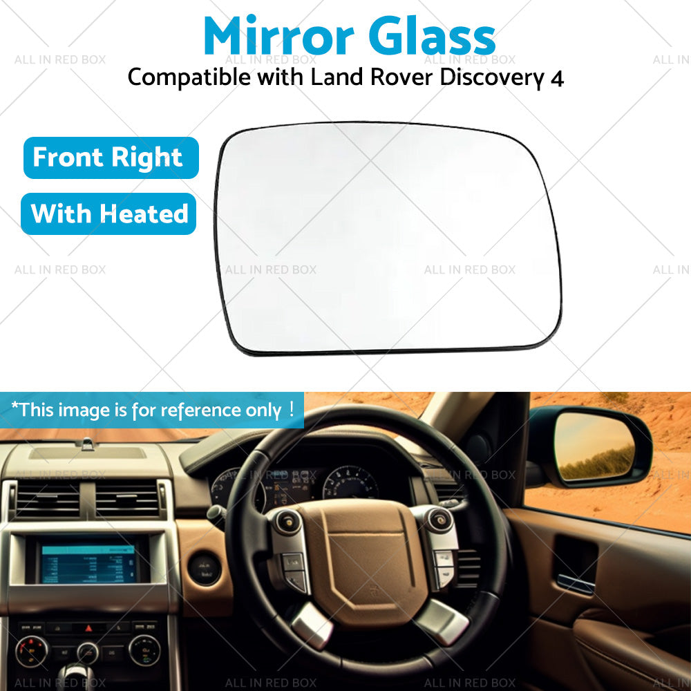 Right Side Mirror Glass Suitable for Land Rover Discovery 4 2009 -2013 w  Heated