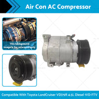 {{ Air Con AC Compressor Suitable for Toyota LandCruiser VDJ79R 4.5L Diesel 1VD-FTV }} - Buy Car Parts Online at {{ Kaka Auto Parts }}.