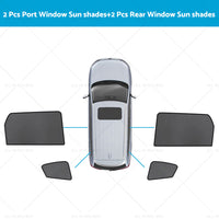 Car Window Sun Shades Suitable for LDV D90 2017-2023 Rear Magnetic Blind Mesh