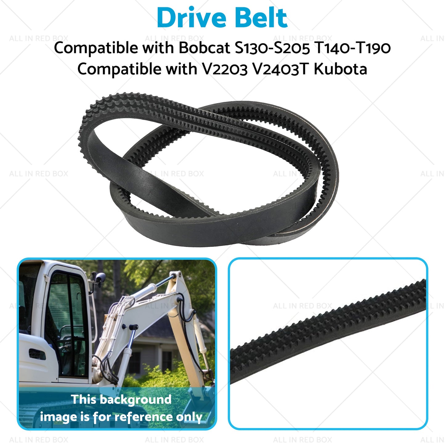 Drive Belt Suitable for Bobcat S130-S205 T140-T190 V2203 V2403T Kubota 6736775