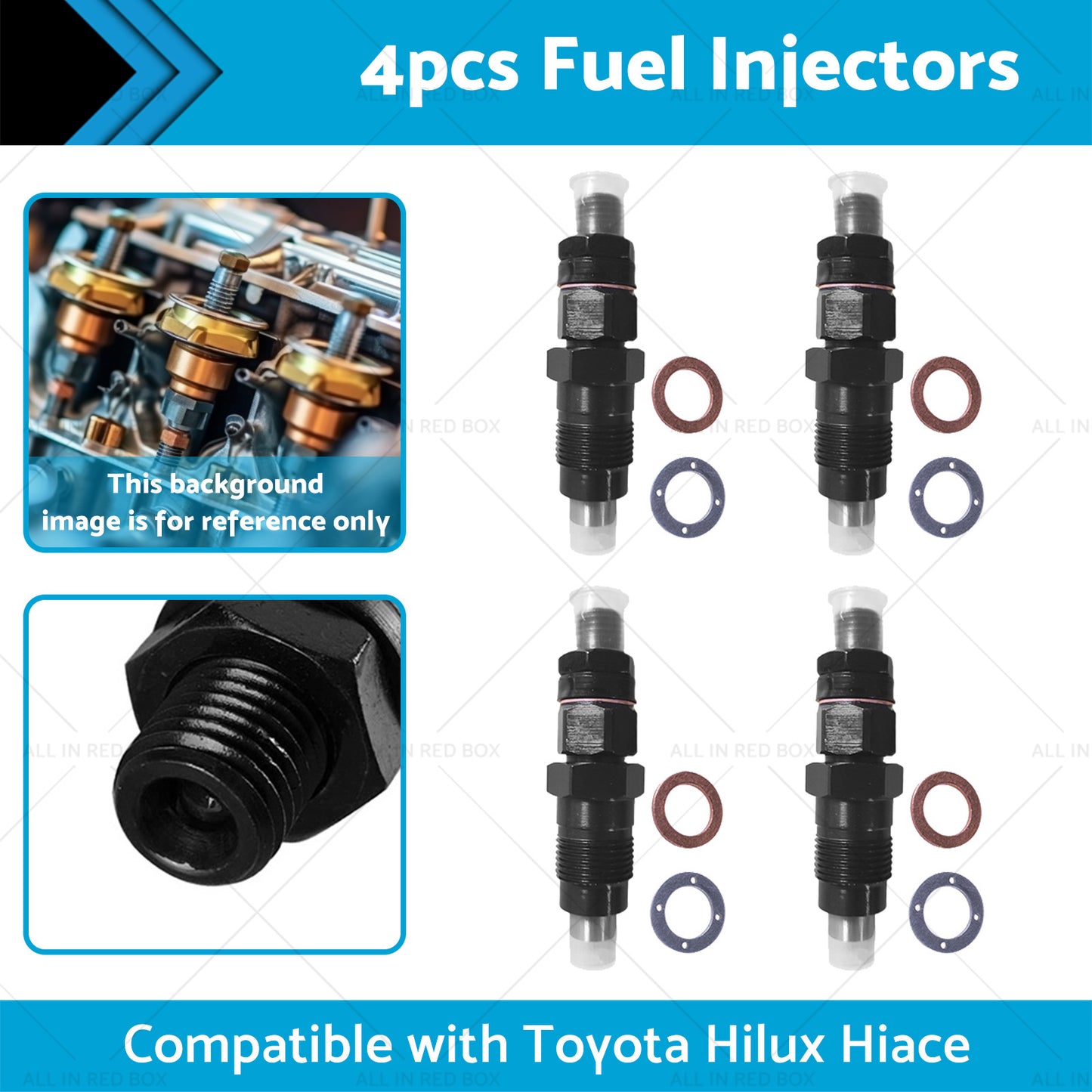 4x Diesel Fuel Injector Suitable For Toyota Hilux LN167R 3. 0 5LE 23600-54210