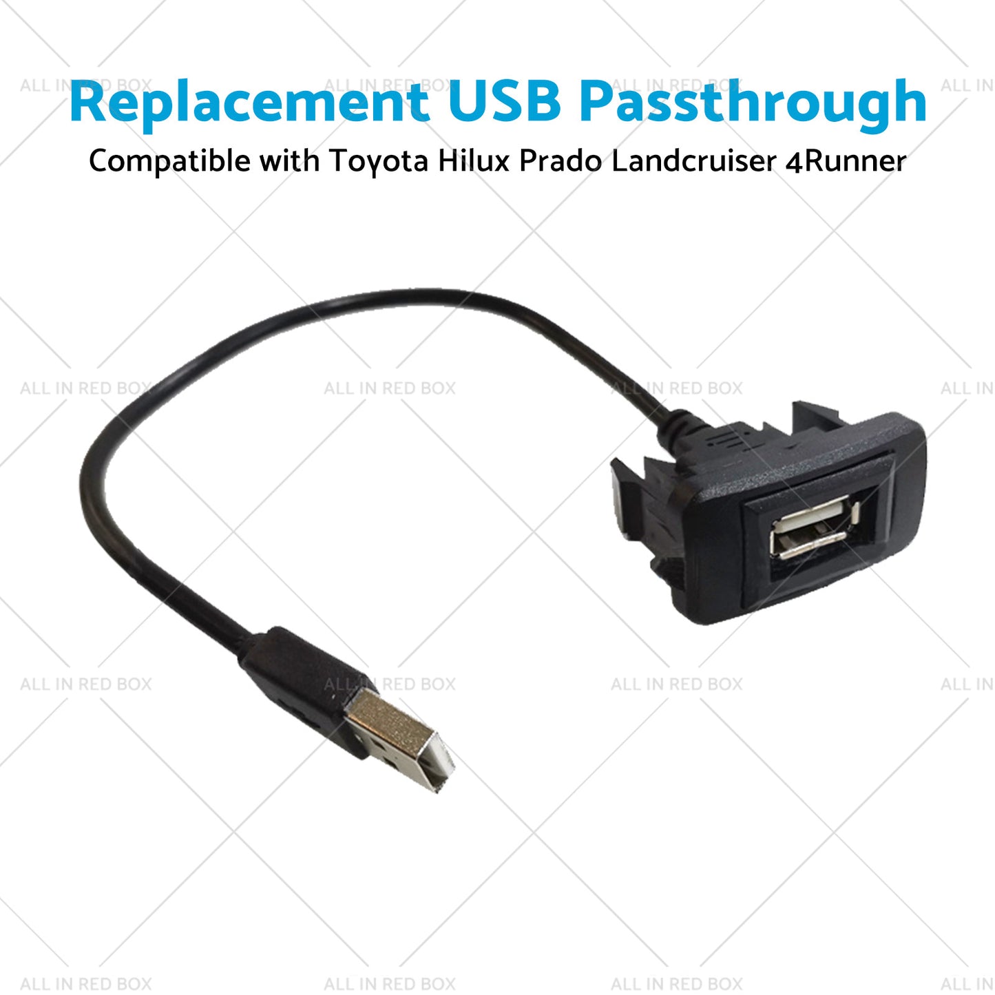 Replacement USB Passthrough Suitable For Toyota Hilux Prado Landcruiser 4Runner