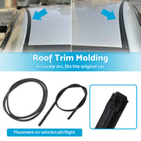 2x Roof Drip Moulding Left  and  Right Side Suitable For Toyota 07-11 Yaris Sedan