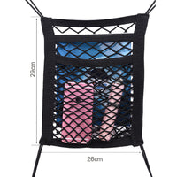 3PCS Car Truck Seat Mesh Tidy Storage Net Bag Organizer Holder Multi-Pocket