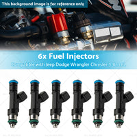 0280158119 6x Fuel Injectors Suitable for Jeep Dodge Wrangler Chrysler 3.3L 3.8L