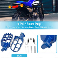 Blue FOOT PEG FOOTREST ASSEMBLY FOOTPEG Suitable For YAMAHA PW50 PY50 PEEWEE