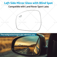 Left Side Mirror Glass with Blind Spot Suitable for Land Rover Sport L494 14-21