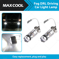 2x H3 100W Hight Power LED Cree Headlight Fog Driving Light Bulbs Car Lamp Globe