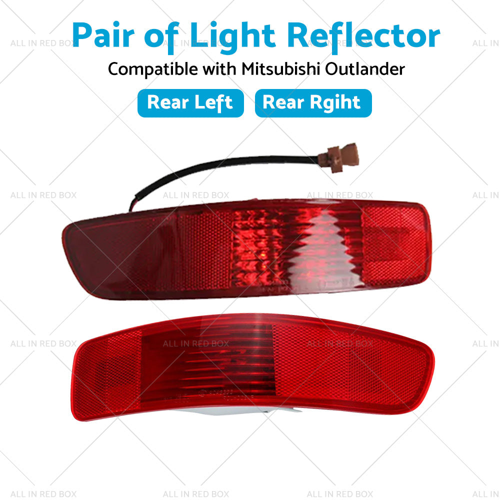 2pc Rear Bumper Bar Light Reflector Suitable for Mitsubishi Outlander 06-12 L+R