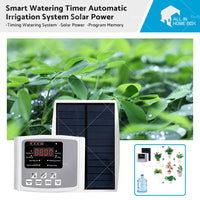 Smart Drip Self Watering System Irrigation Timer kit 10M Solar Power Plant Auto