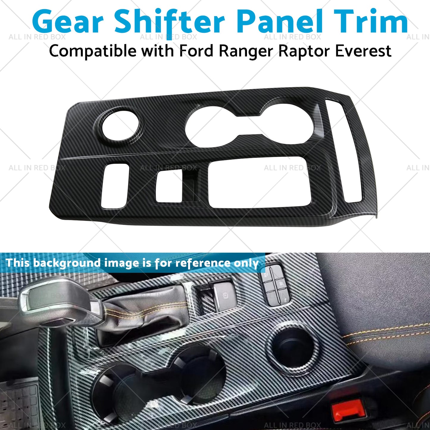 Suitable For Ford Ranger Raptor Carbon Gear Shifter Panel Console Protector Trim