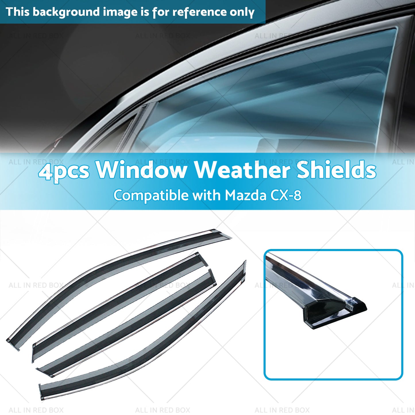 4pcs Weathershields Suitable for Mazda CX-8 2018-2024 Window Weather Shields