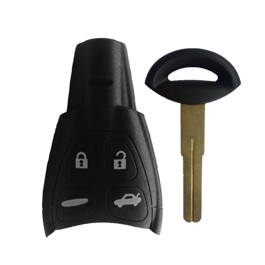 4-Button Remote Key Shell Case Suitable For SAAB 9-3 / 9-5 With Or Without Blade